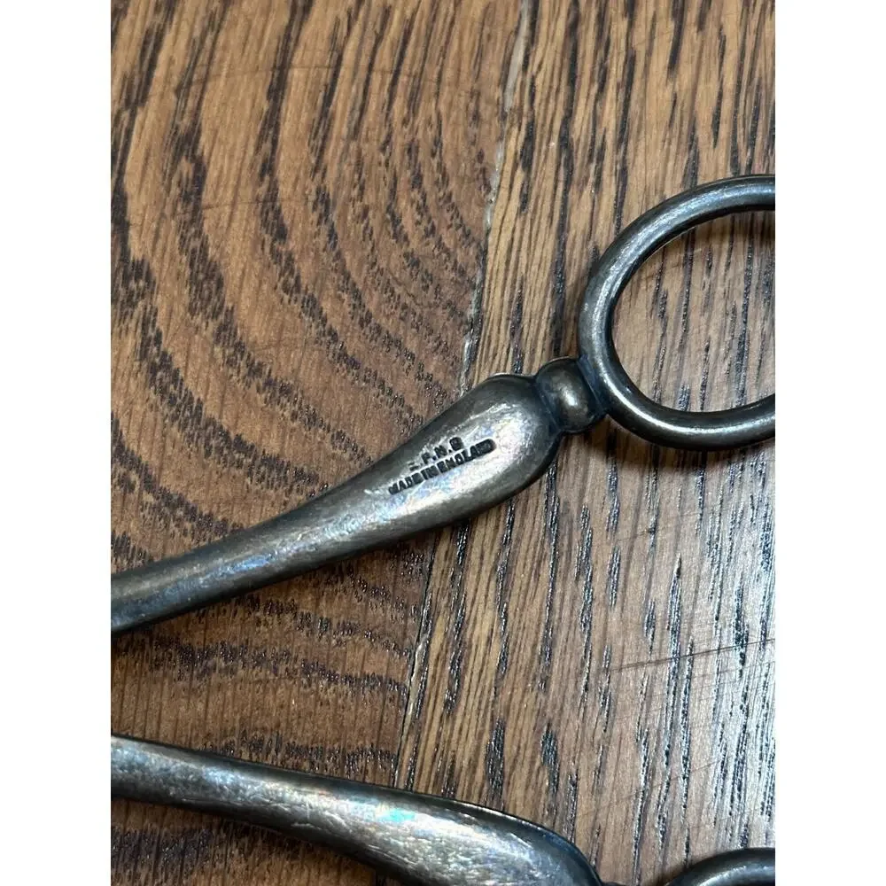 Silver Plated Scissor Style Salad Tongs‎ - Sheffield England